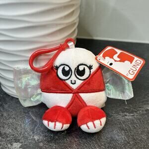 GUND Small Plush Stuffed Animal Peppermint Candy Backpack‎ Bag Clip NWT